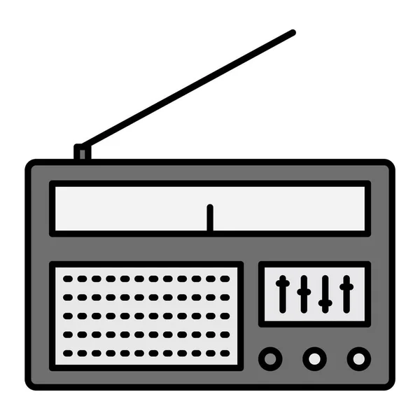 Radio Vector Glyph Icon Design — Stok Vektör