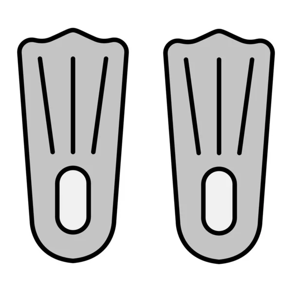 Flippers Vector Glyph Icon Design — ストックベクタ