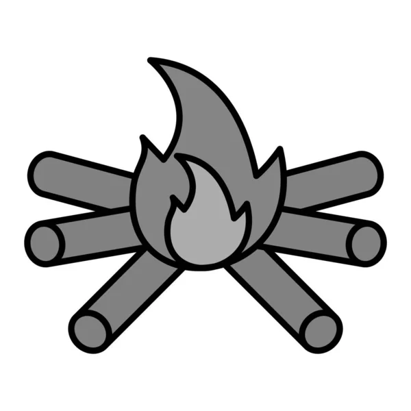 Projekt Ikony Wektora Bonfire Glyph — Wektor stockowy