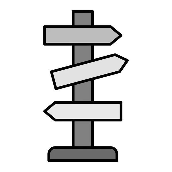 Road Board Vector Glyph Icon Design - Stok Vektor