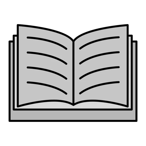 Icona Del Libro Aperto Illustrazione Schematica Libri Icone Vettoriali Web — Vettoriale Stock