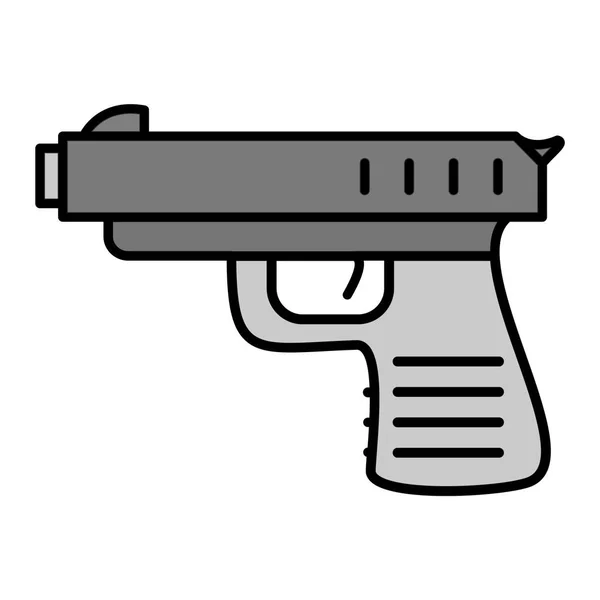 Значок Оружия Контурная Иллюстрация Векторных Значков Пистолета Паутины — стоковый вектор