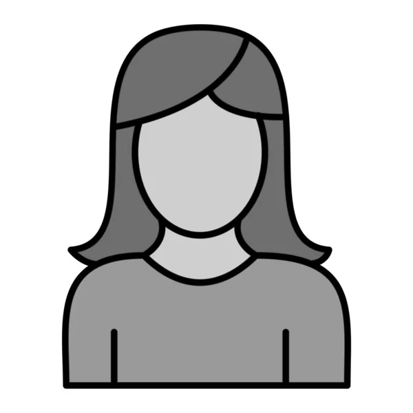 Femme Avatar Personnage Vecteur Illustration Conception — Image vectorielle