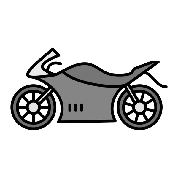 Motorrad Ikone Skizze Illustration Der Sportwagen Vektor Symbole Für Das — Stockvektor