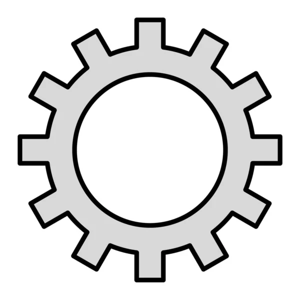 Ícone Engrenagem Delinear Engrenagens Ilustração Vetorial Isolado Fundo Branco —  Vetores de Stock