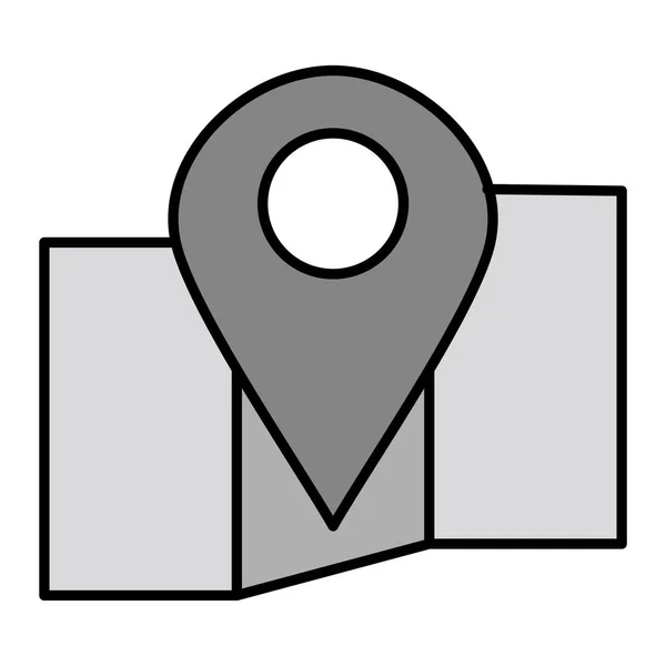 地图销图标 概述位置导航矢量图解符号 孤立的轮廓背景 Gps搜索 — 图库矢量图片
