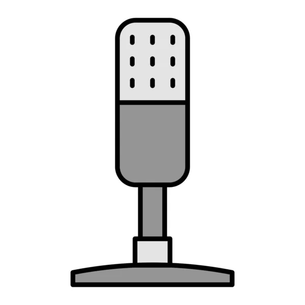 Microphone Modern Icon Vector Illustration — Stock Vector