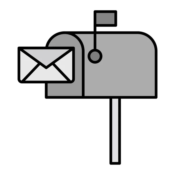 Mail Box Modern Icon Vector Illustration —  Vetores de Stock