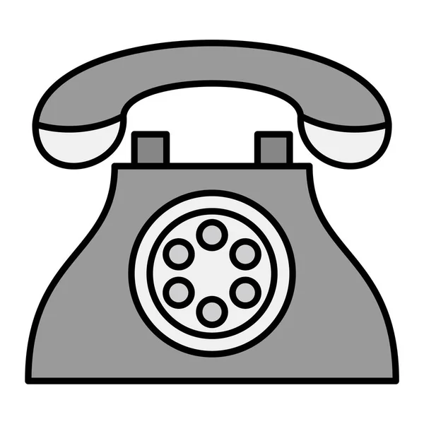 Old Telephone Icon Outline Illustration — Stok Vektör