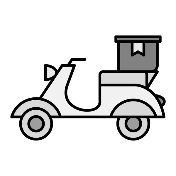 Scooter Icon Outline Illustration Delivery Truck Vector Icons Web — Stock Vector