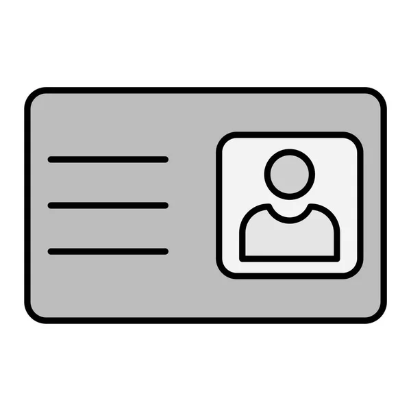 Ícone Cartão Identificação Ilustração Vetorial — Vetor de Stock