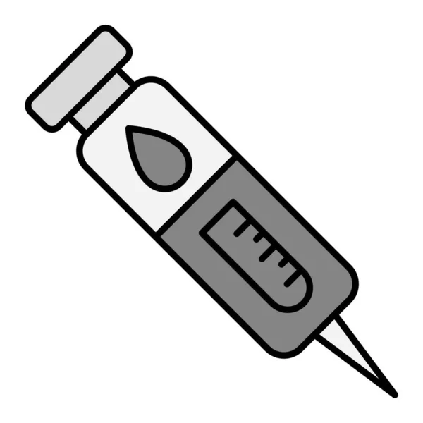 Icona Blood Lancet Illustrazione Schematica Delle Icone Vettoriali Della Provetta — Vettoriale Stock