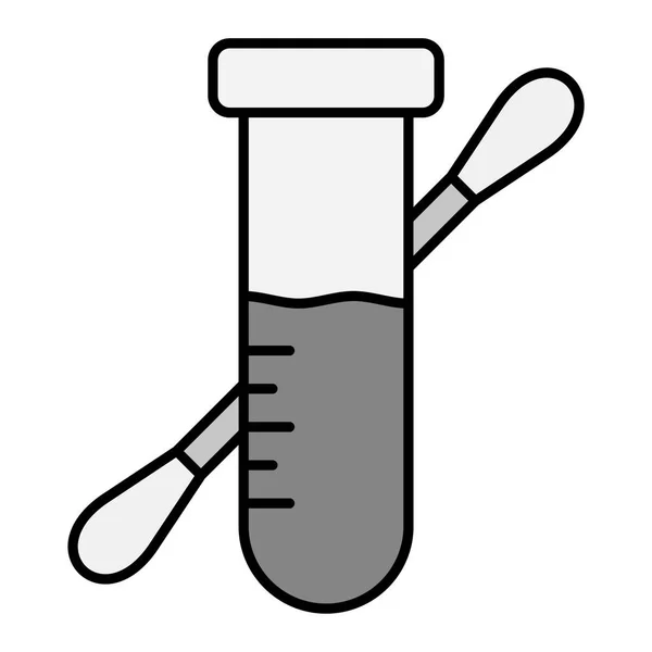 Test Tube Icon Outline Medical Flask Vector Symbol Web Design — 스톡 벡터