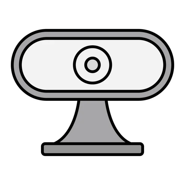 Icône Webcam Illustration Contour Des Icônes Vectorielles Informatiques Course Modifiable — Image vectorielle