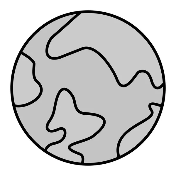 Икона Планеты Земля Контурная Иллюстрация Векторных Значков Глобуса Сети — стоковый вектор
