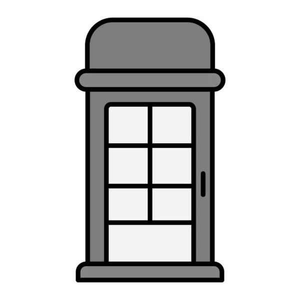 Векторная Иллюстрация Значка Телефонной Будки — стоковый вектор