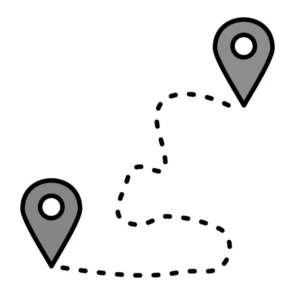 Map Pin Icon Outline Vector Illustration Symbol — Stockvector