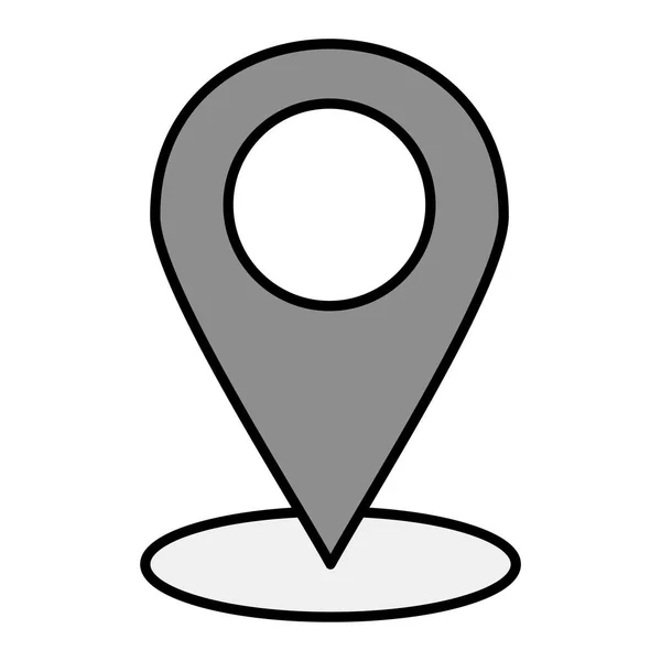 Kaart Pin Pictogram Overzicht Locatie Marker Vector Illustratie Symbool — Stockvector