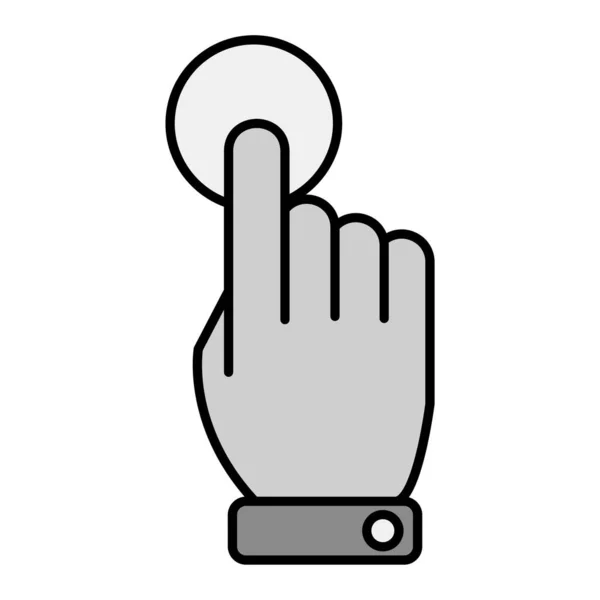 Touchscreen Mit Hand Icon Vektor Illustration Design — Stockvektor