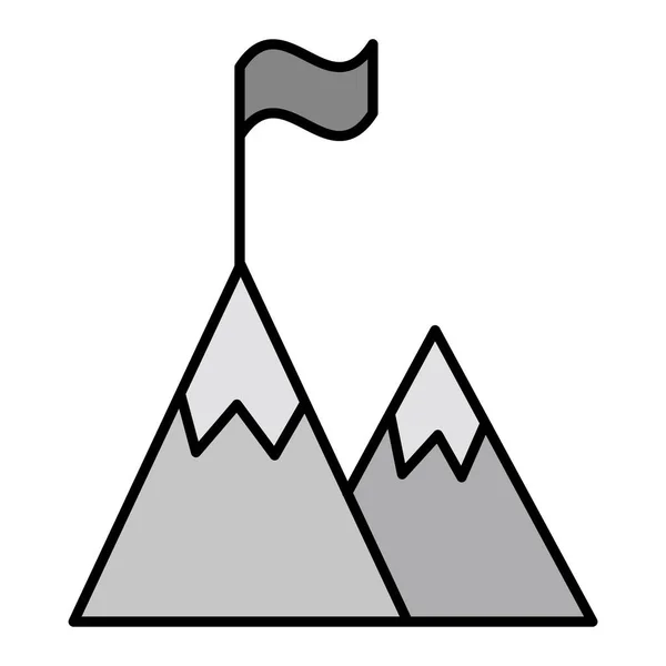 Icono Montaña Ilustración Vectorial — Vector de stock