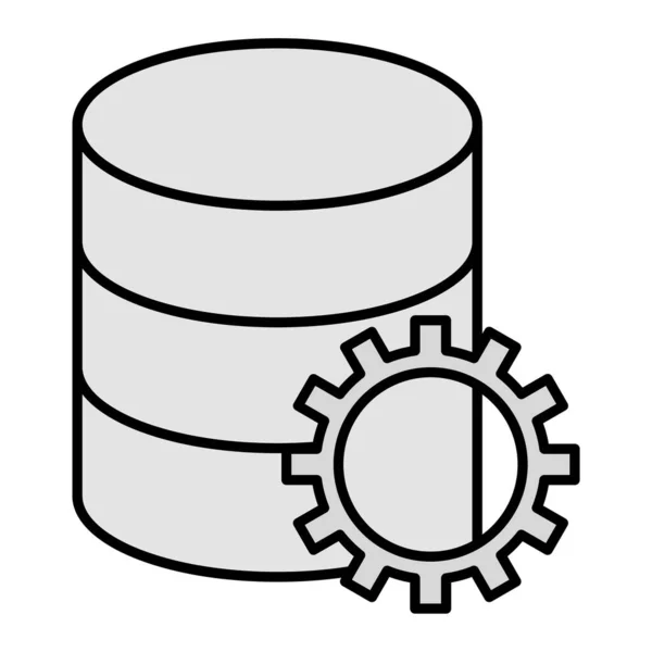 База Даних Веб Іконка Проста Ілюстрація — стоковий вектор