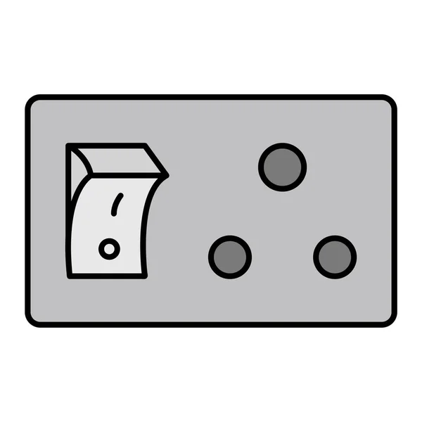 Schalter Symbol Auf Weißem Hintergrund — Stockvektor