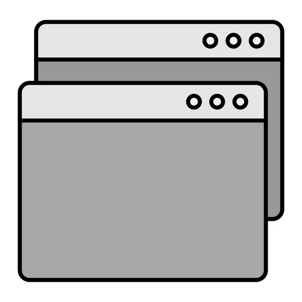Registerkarten Web Symbol Einfache Illustration — Stockvektor