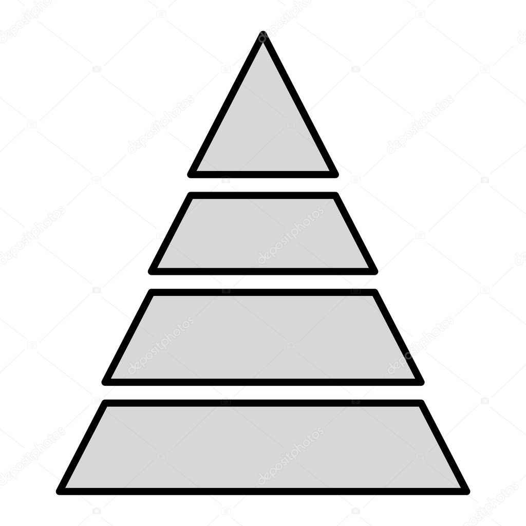 pyramid icon vector illustration