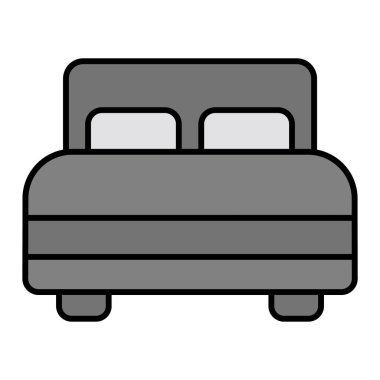 yatak ikonu vektör illüstrasyonu