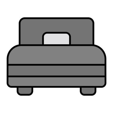 Yatak vektör simgesi. düz resimleme