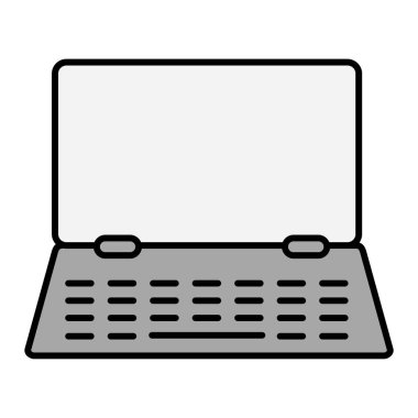 dizüstü bilgisayar simgesi. düz tasarım