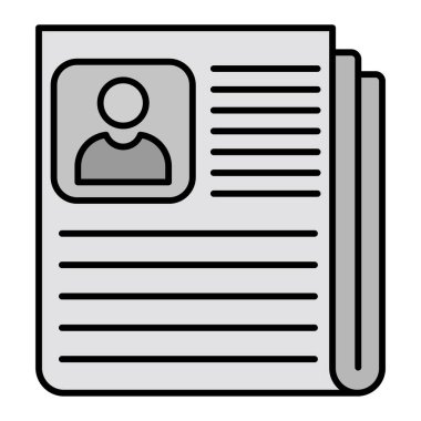 Simgeye devam et. Web için basit belge vektör simgeleri çizimi