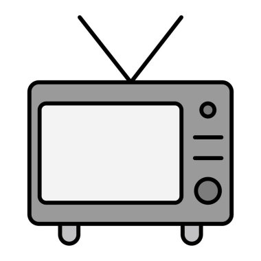 Televizyon. Web simgesi basit illüstrasyon