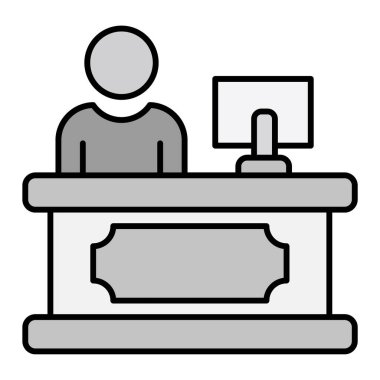 resepsiyon vektör çizgisi simgesi