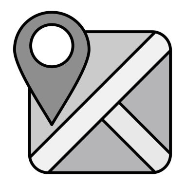 konum simgesi vektörü izole edildi.