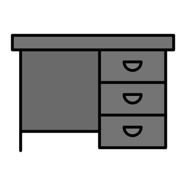 Masa vektörü simgesi modern basit illüstrasyon 