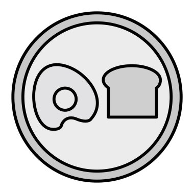 Kahvaltı simgesi, izole vektör işareti simgesi 