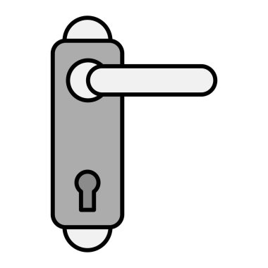 Kapı tokmağı. Web simgesi basit illüstrasyon 