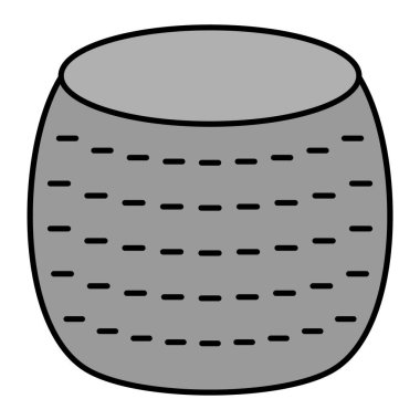 Pouf simgesi vektör illüstrasyonu
