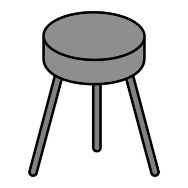 vector illustration of single stool