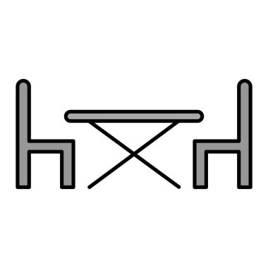 Masa. Web simgesi basit illüstrasyon