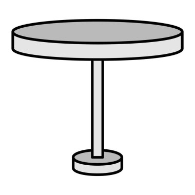 Masa lambası ikonu. Web için ahşap sandalye vektör simgelerinin özet çizimi