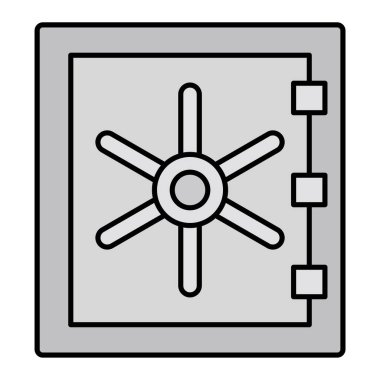 Güvenlik sistemi simgesi vektör illüstrasyonu