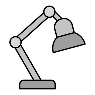 Masa lambası ikonu. Web için tablo vektör simgelerinin özet çizimi