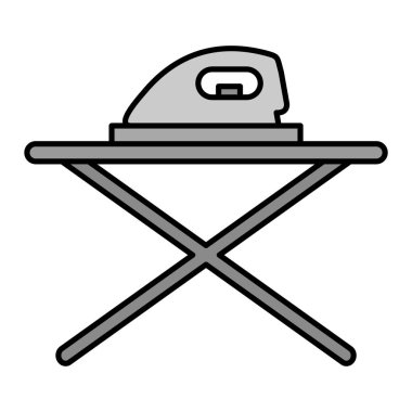 Ütü yapıyorum. Web simgesi basit illüstrasyon