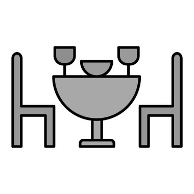 Restoran simgesi vektör illüstrasyonu