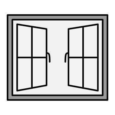 Pencere simgesi. vektör illüstrasyonu