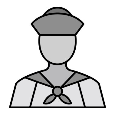 denizci simgesi vektör çizimi tasarımı