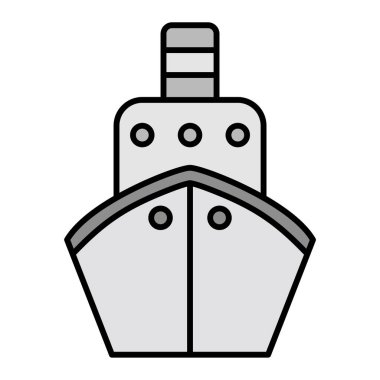 Yolcu gemisi simgesi. Ağ için denizaltı vektör simgelerinin özet çizimi