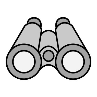 dürbün simgesi. Düz dizayn. vektör illüstrasyonu.